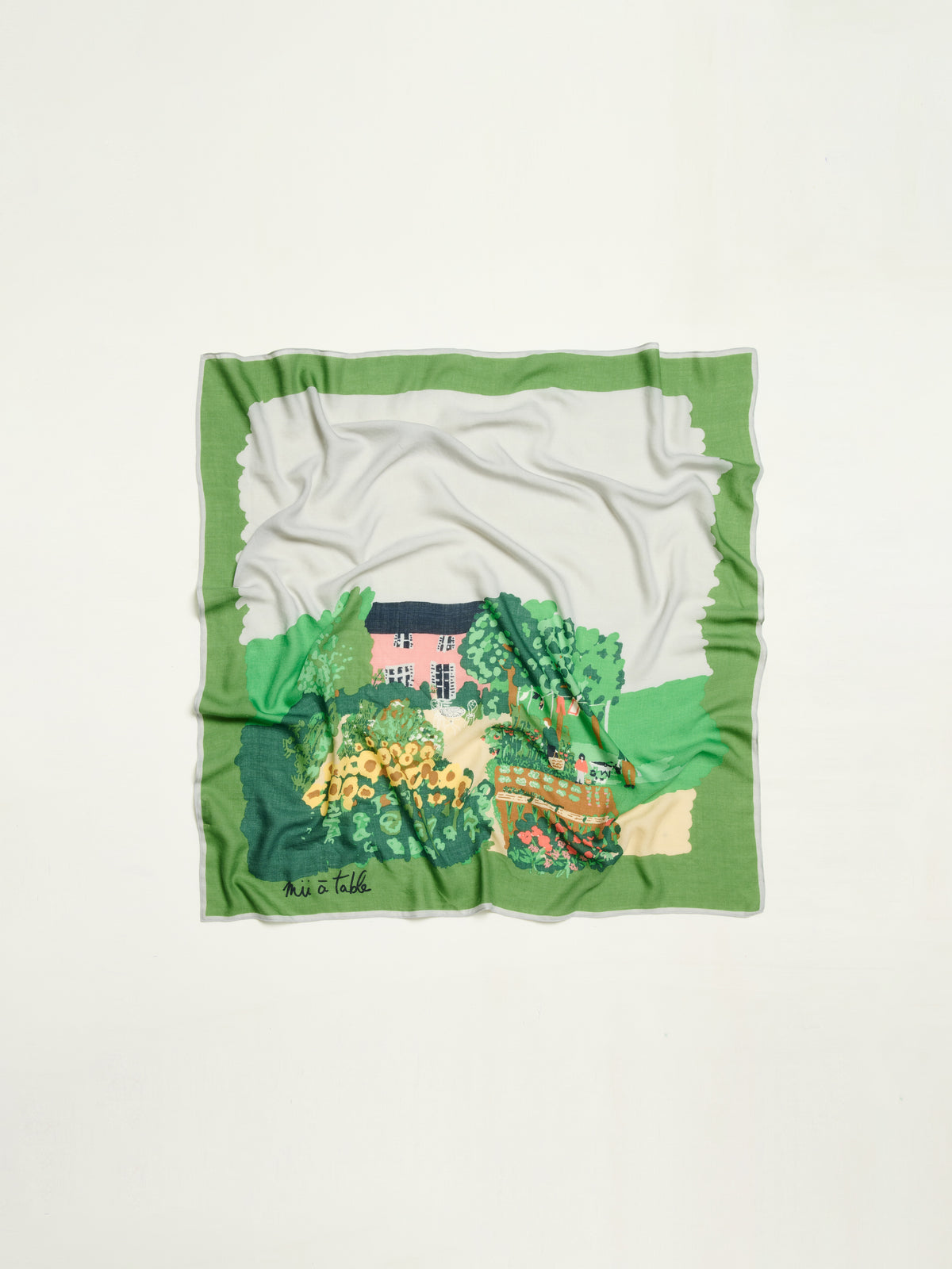 CARRÉ LAINE & SOIE 100 - LE POTAGER