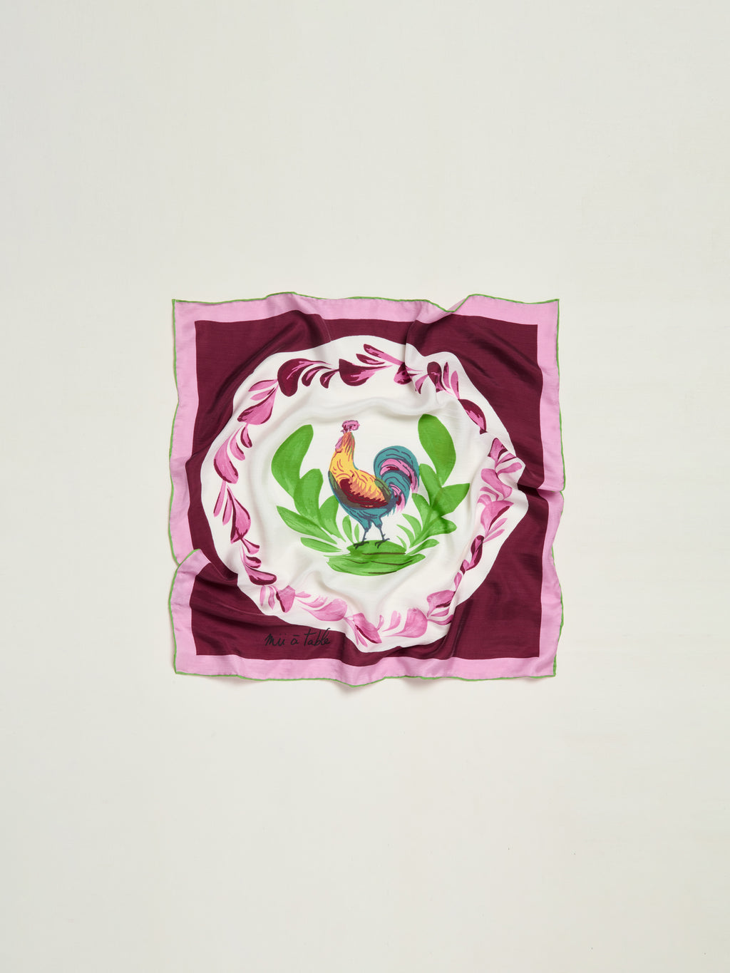 CARRÉ SOIE 65 - L'ASSIETTE COQ