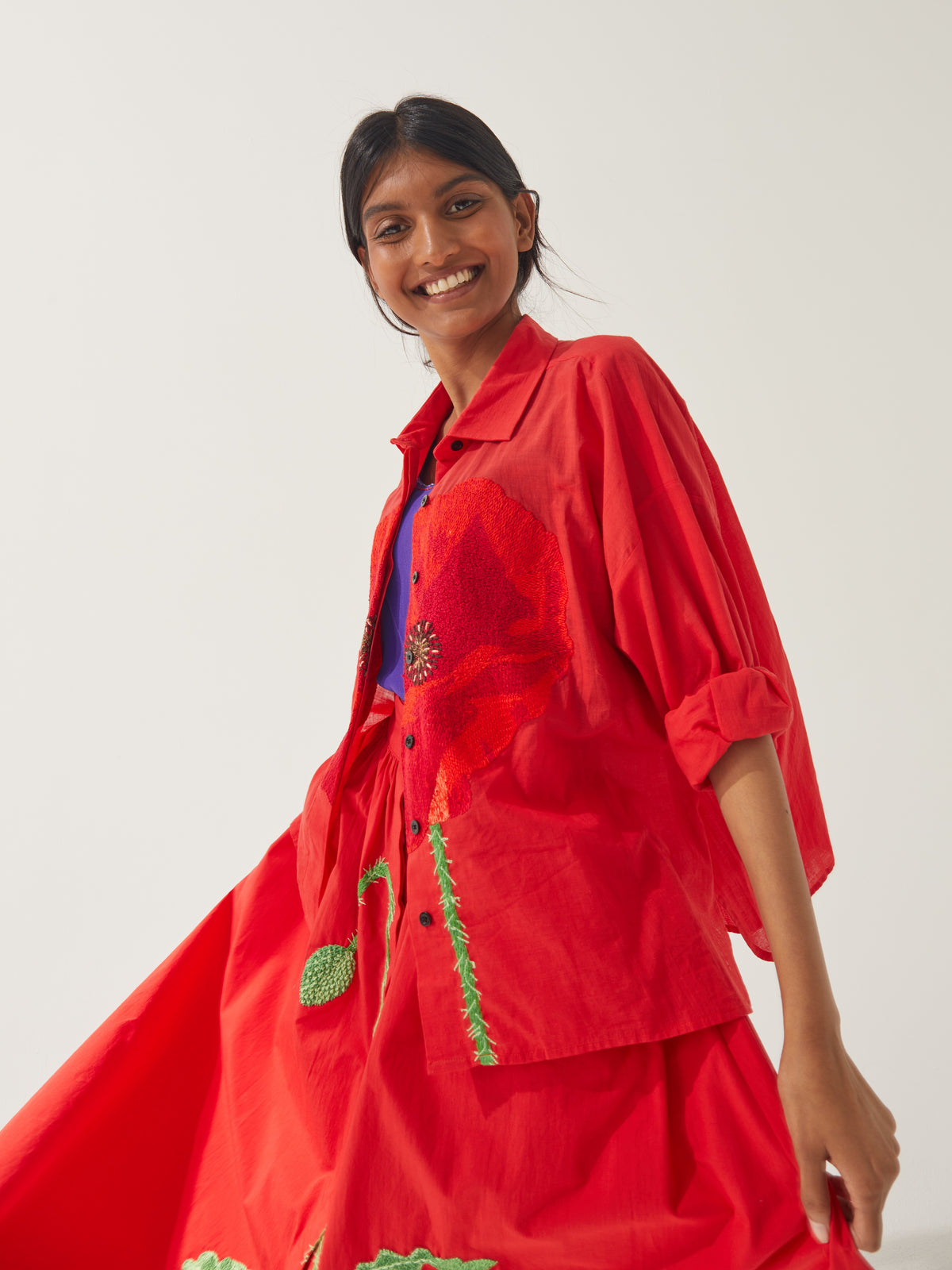 GRETA SHIRT - POPPY