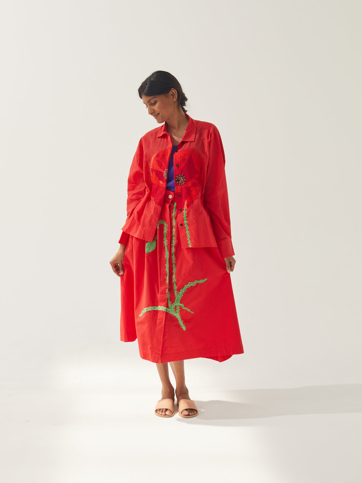 MONA SKIRT - POPPY STEM